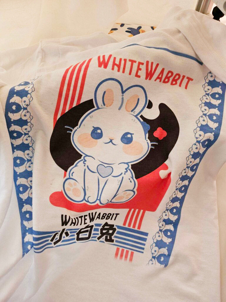 white wabbit tee