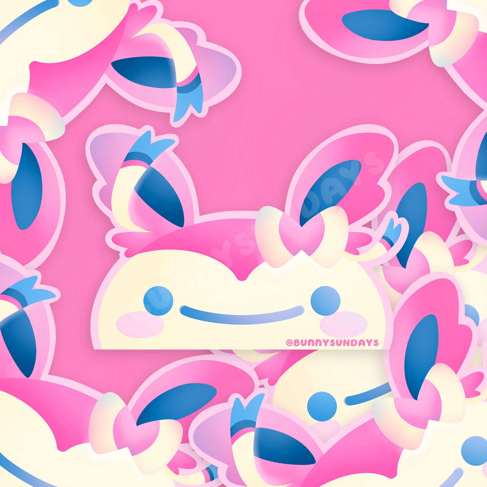 Poke-Derpy Vinyl Matte Laminated Peeker Sticker ✸ Fairy