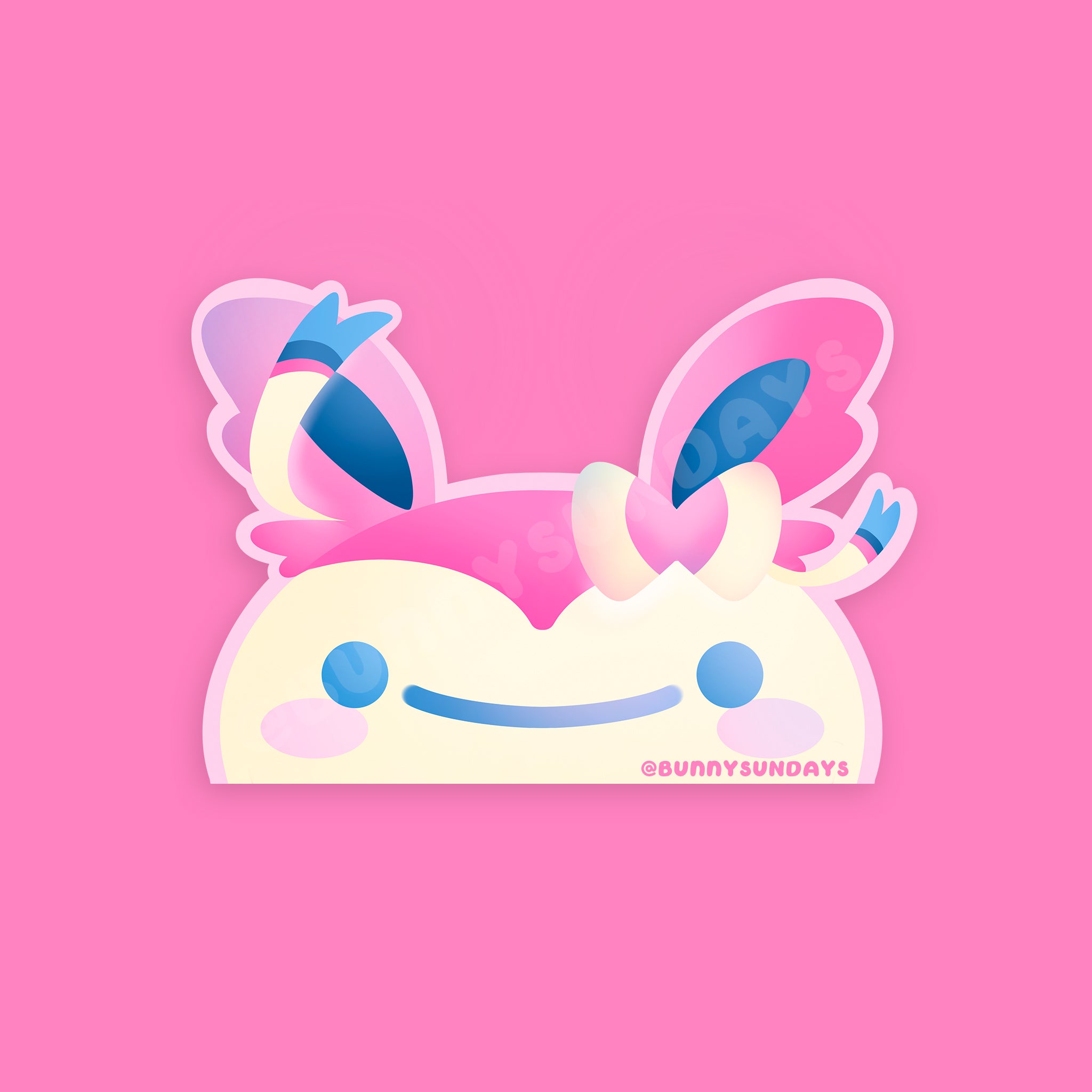 Poke-Derpy Vinyl Matte Laminated Peeker Sticker ✸ Fairy