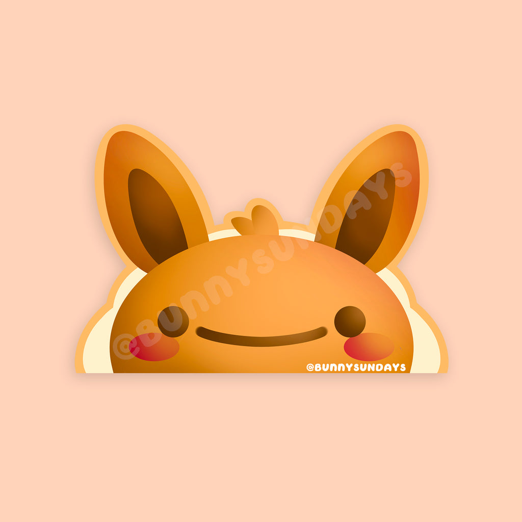 Poke-Derpy Vinyl Matte Laminated Peeker Sticker ✸ Normal