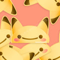 Poke-Derpy Vinyl Matte Laminated Peeker Sticker ✸ Pika