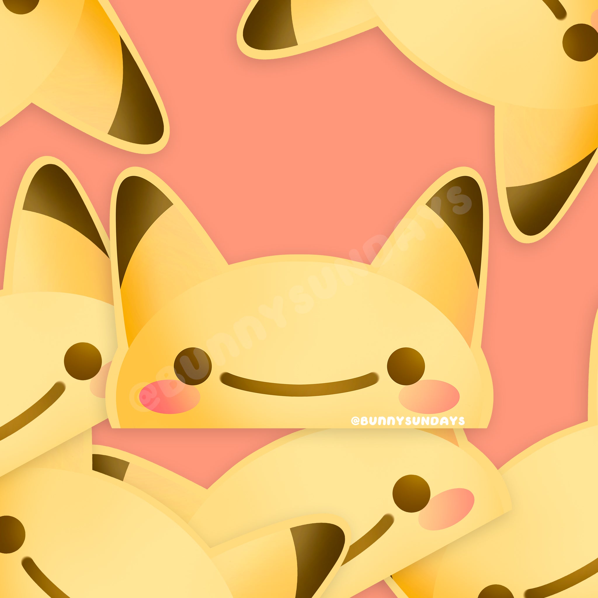 Poke-Derpy Vinyl Matte Laminated Peeker Sticker ✸ Pika