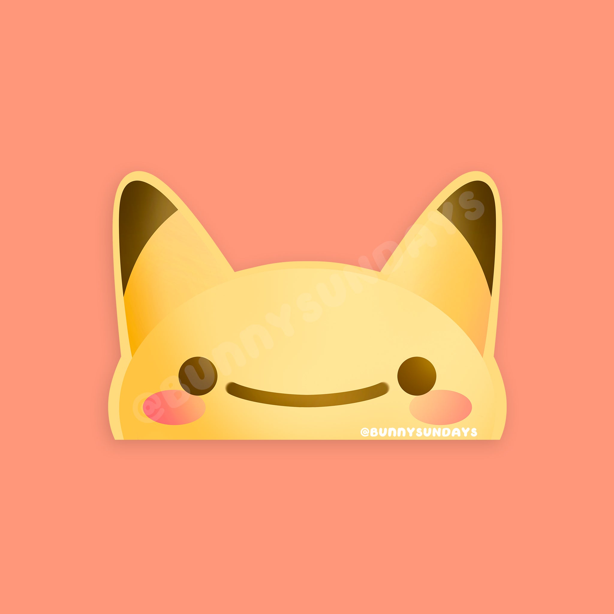 Poke-Derpy Vinyl Matte Laminated Peeker Sticker ✸ Pika