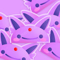 Poke-Derpy Vinyl Matte Laminated Peeker Sticker ✸ Psychic