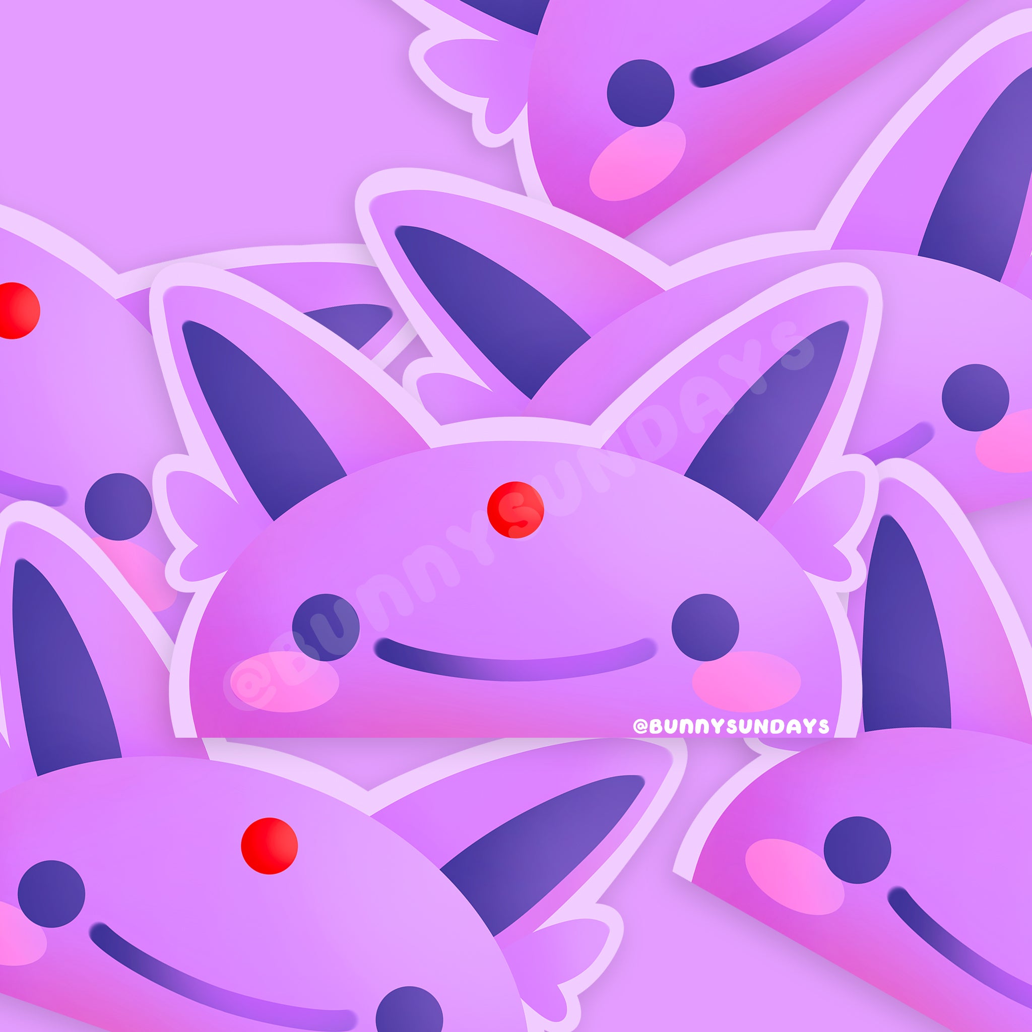 Poke-Derpy Vinyl Matte Laminated Peeker Sticker ✸ Psychic