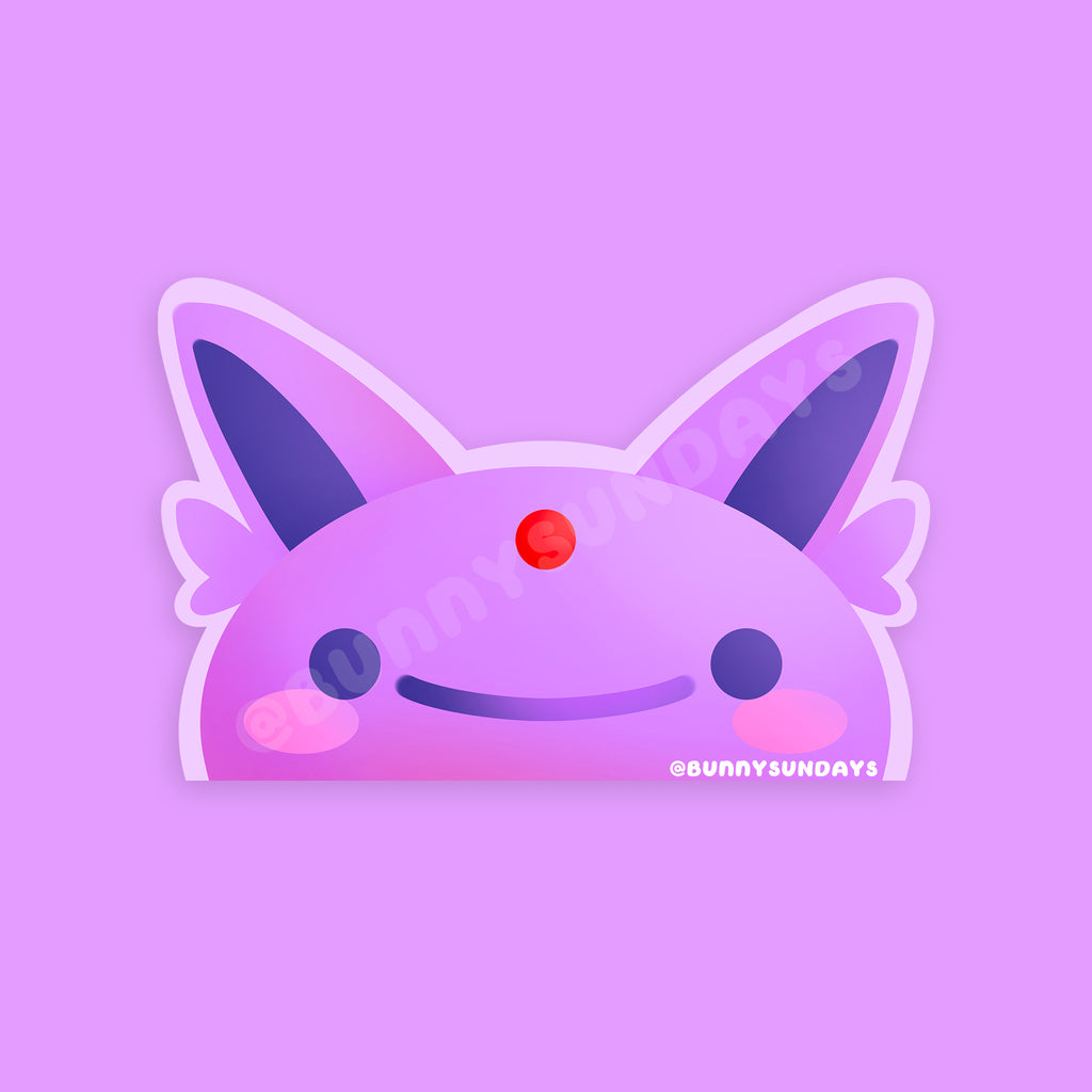 Poke-Derpy Vinyl Matte Laminated Peeker Sticker ✸ Psychic