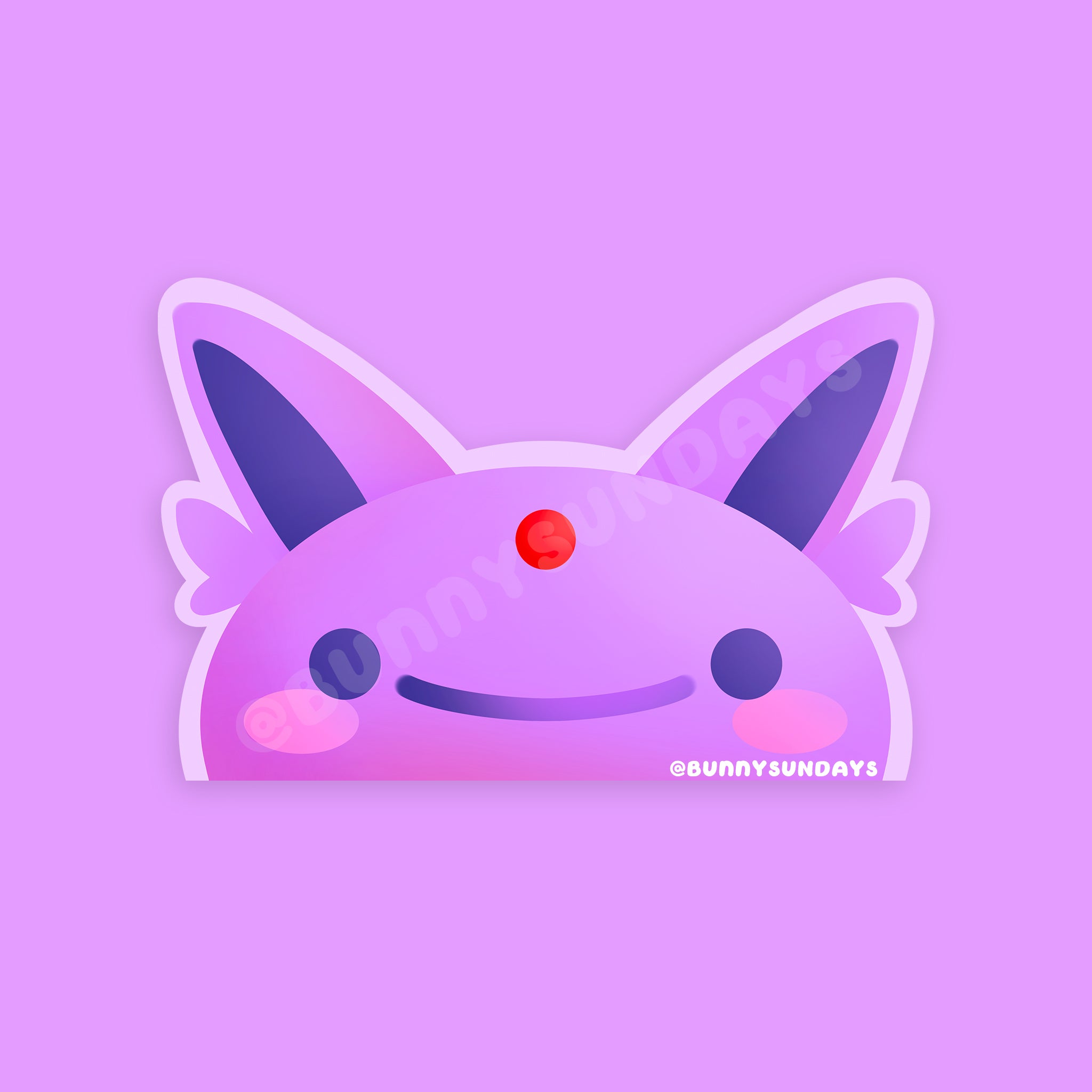 Poke-Derpy Vinyl Matte Laminated Peeker Sticker ✸ Psychic