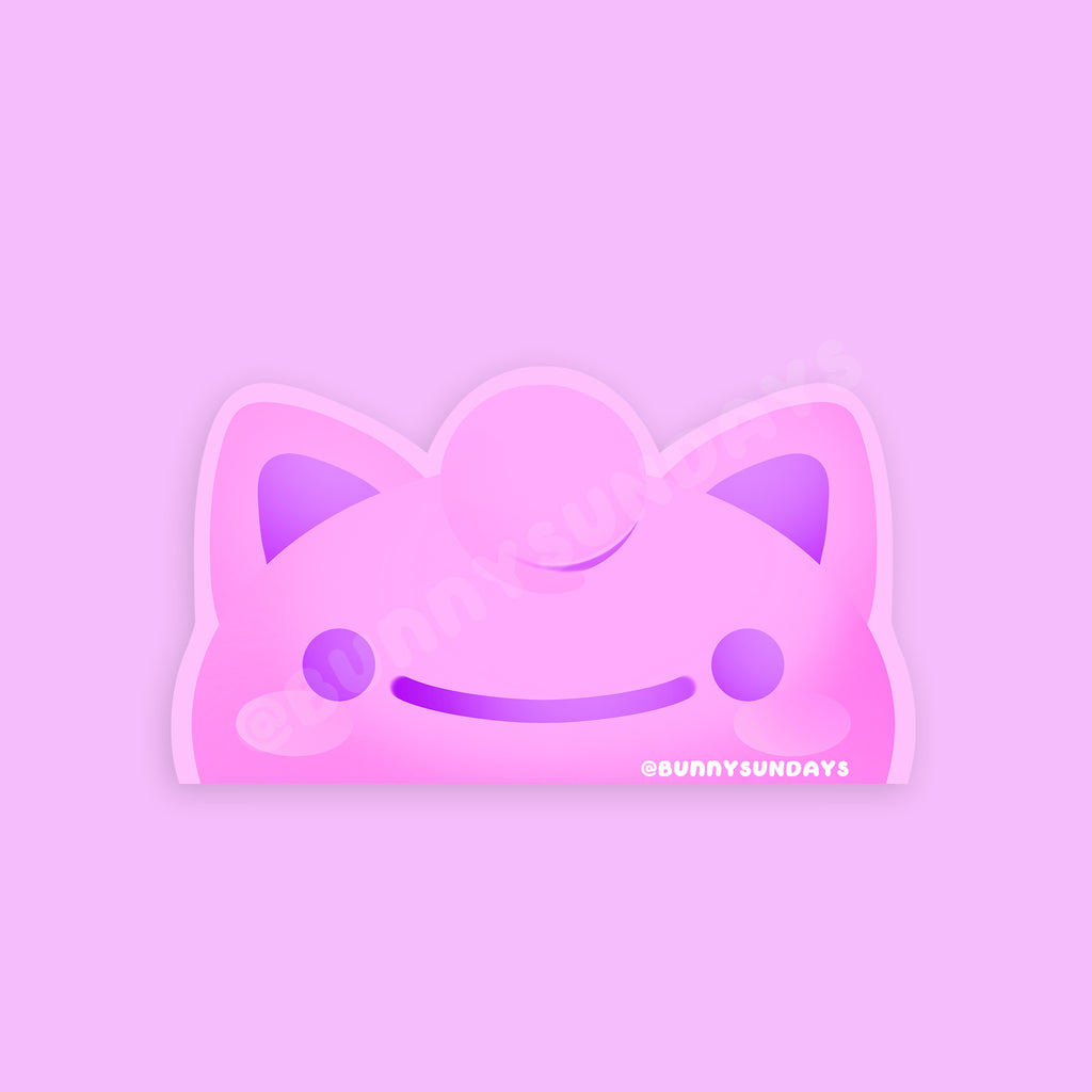 Poke-Derpy Vinyl Matte Laminated Peeker Sticker ✸ Pudding