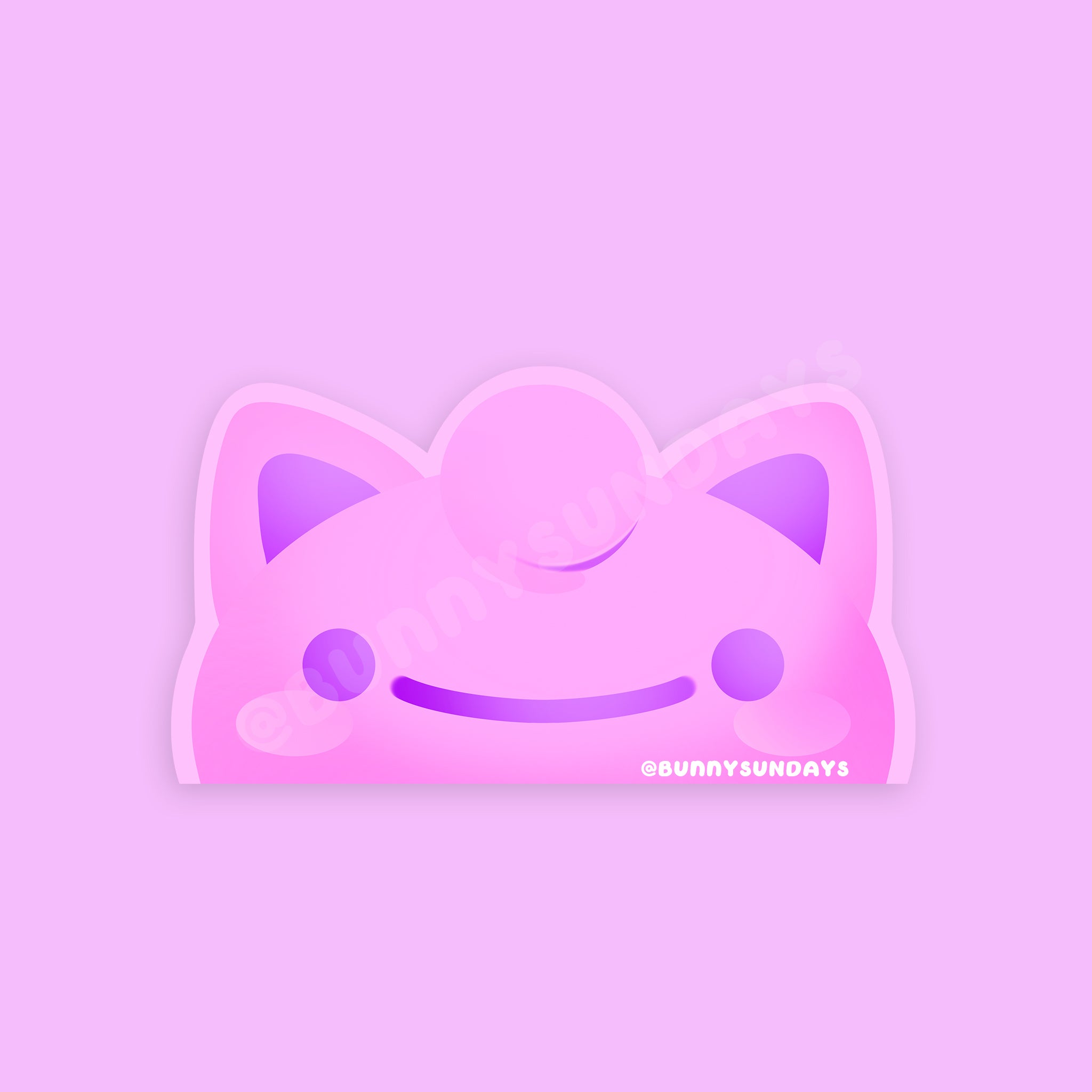 Poke-Derpy Vinyl Matte Laminated Peeker Sticker ✸ Pudding