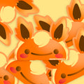 Poke-Derpy Vinyl Matte Laminated Peeker Sticker ✸ Fire