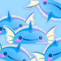 Poke-Derpy Vinyl Matte Laminated Peeker Sticker ✸ Water