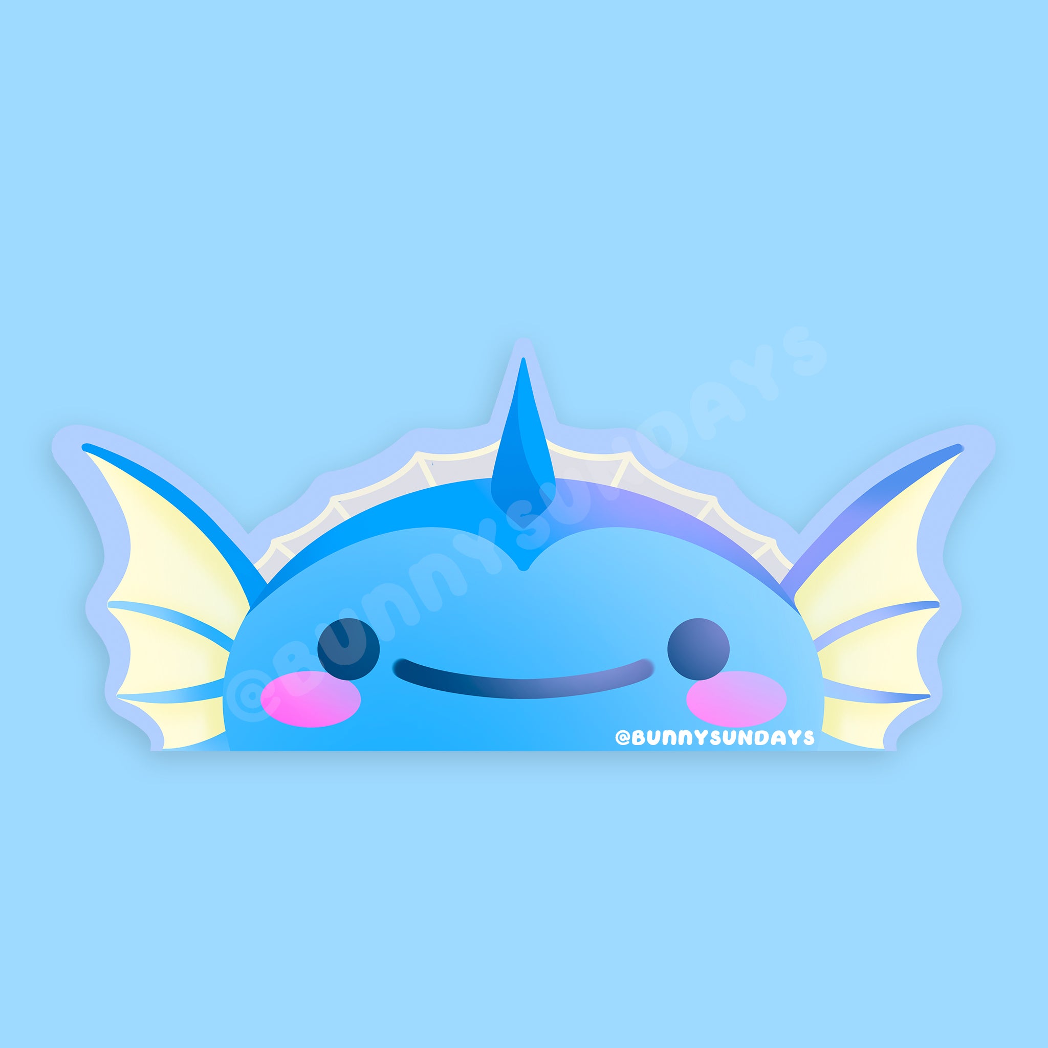 Poke-Derpy Vinyl Matte Laminated Peeker Sticker ✸ Water